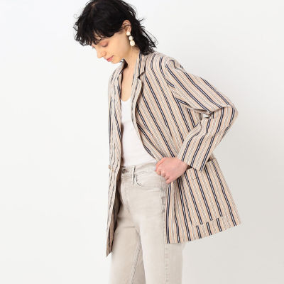 TAGLIATORE サマーコットン　テーラードジャケット　金ボタン　ストライプ TAGLIATORE（タリアトーレ ）＞お悩みの師匠｜Brilla per il gusto