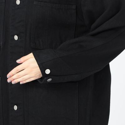 コットンブラックデニム ワークジャケット | maison