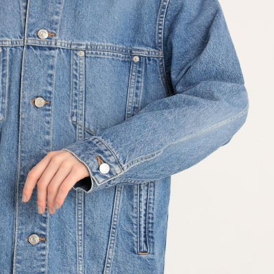 完売品✨22AW マカフィー ナチュラルスラブデニム オーバーサイズドジャケット ナチュラルスラブデニム オーバーサイズドジャケット | maison