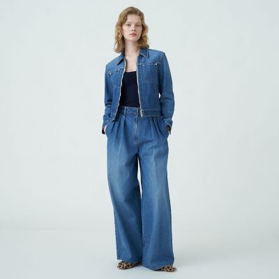 ♥美品 TOMORROWLAND COLLECTION ジップアップブルゾン ラムレザー ジップアップブルゾン｜トゥモローランド 公式通販