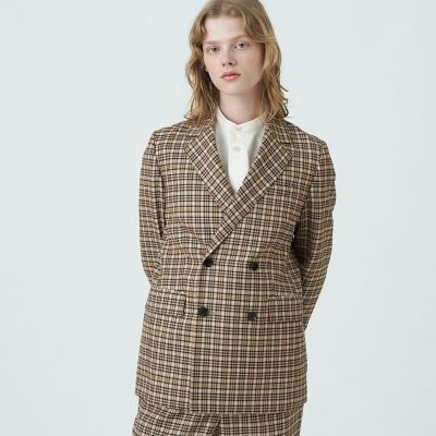 ウールストレッチ　ダブルブレストジャケット