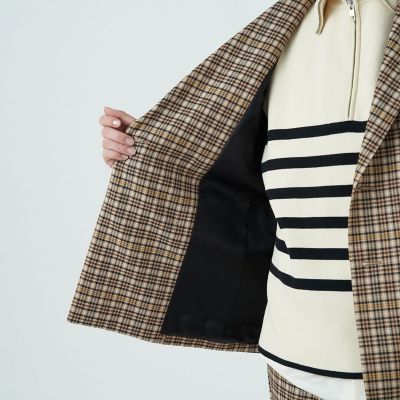 ウールストレッチ　ダブルブレストジャケット