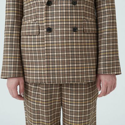 ウールストレッチ　ダブルブレストジャケット