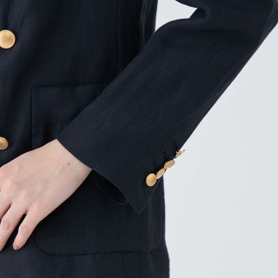リネンレーヨンツイル　ダブルブレストブレザー