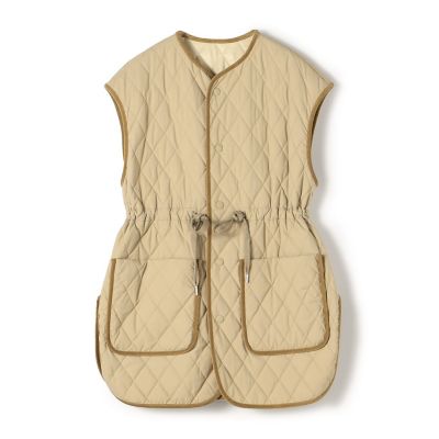 レイメイ☆王冠付きベストホワイト キルティング ジレ☆美品