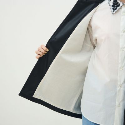 今季美品⭐︎tomorrowland レザーライクカバーオール TOMORROWLAND / トゥモローランド レザーライク カバーオール