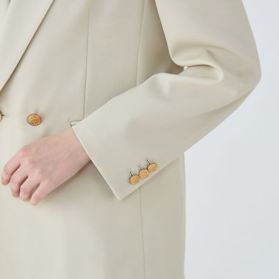 ウールギャバジン　ダブルブレストジャケット