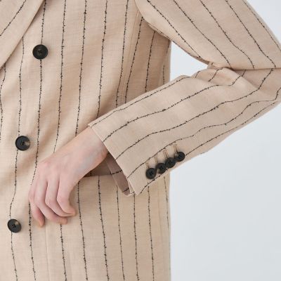 ダブルカバーリネン ダブルブレストジャケット | maison TOMORROWLAND