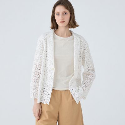 ゲオフラワーレース　シングルブレストジャケット