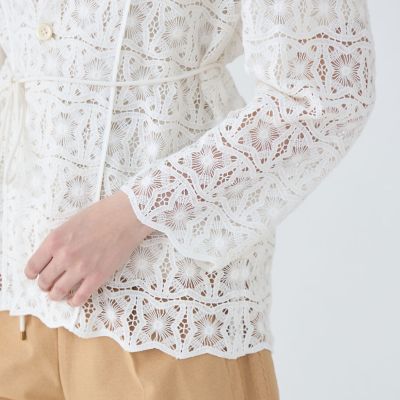 ゲオフラワーレース　シングルブレストジャケット
