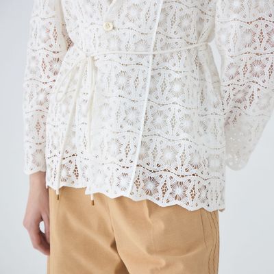 ゲオフラワーレース　シングルブレストジャケット