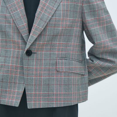 【REISS】ドラ ウール チェック シングルブレスト ブレザー ライトウールチェックシングルブレストジャケット | maison