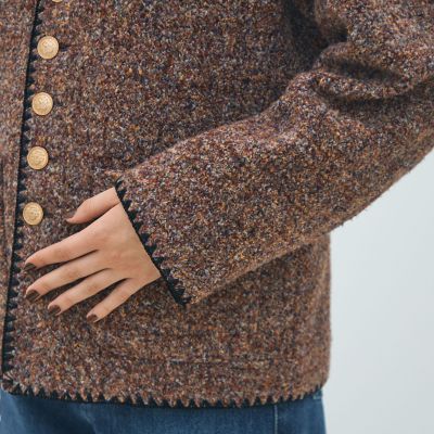 スライバージャージー Vカラージャケット | maison TOMORROWLAND