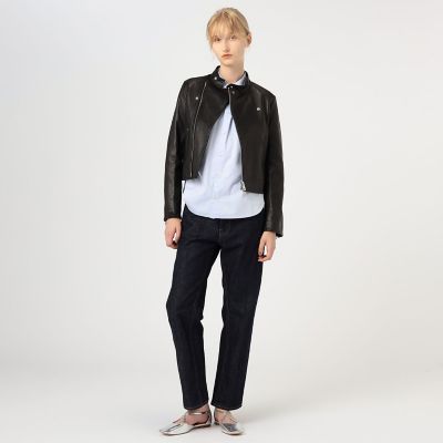 トゥモローランド　ライダースジャケット ラムレザー セール 40%OFF】【別注】DENIM×TOMORROWLAND ラムレザー ダブル