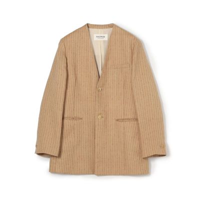 ＜maison TOMORROWLAND＞【送料無料】シルクネップリネン　ノーカラージャケット