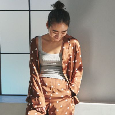 ＜maison TOMORROWLAND＞【別注】金子綾ｘＭＡＣＰＨＥＥ　ポリエステルドットプリント　シャツジャケット