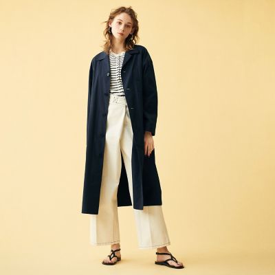 【タイムセール：６月３０日（月）午前９時３０分迄】コットン　ベルテッドコート