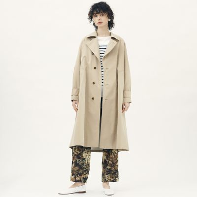 コットンポリエステルギャバジン ステンカラーコート | maison