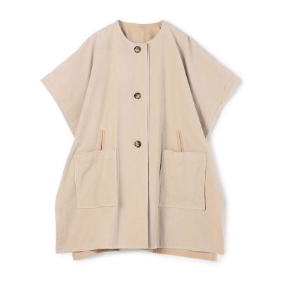 ＜maison TOMORROWLAND＞ストレッチコーデュロイ　ノーカラーマント