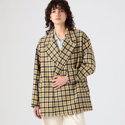 チェックメルトン ショートコート | maison TOMORROWLAND/メゾン