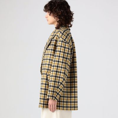 チェックメルトン ショートコート | maison TOMORROWLAND/メゾン