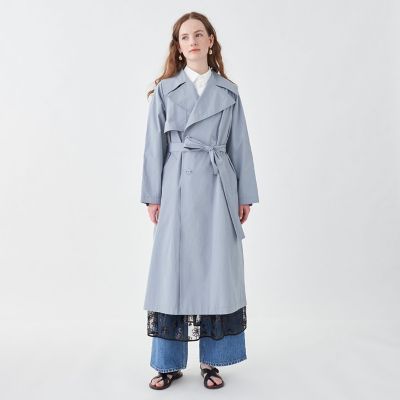 コットンポリエステルウェザー　トレンチコート