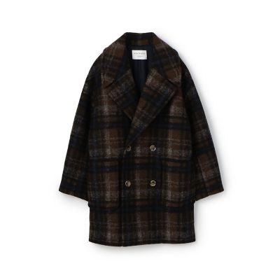 ＜maison TOMORROWLAND＞【送料無料】ボンディングチェック　ダブルブレストコート
