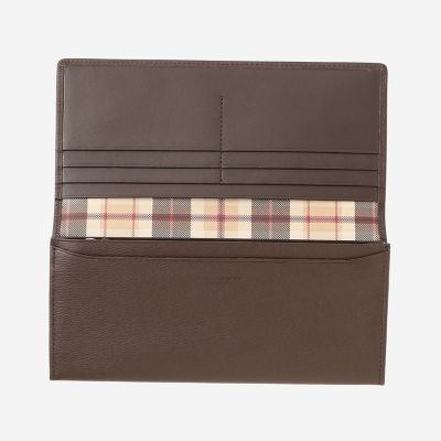 未使用 マッキントッシュロンドン ソフトレザー ハウスチェック 長財布 茶系 WEB限定】ソフト型押しレザー ハウスチェック長財布 | MACKINTOSH