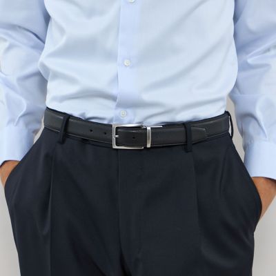 MACKINTOSH LONDON レザー ベルト 青 マジックフレックスレザーベルト | MACKINTOSH LONDON (Men