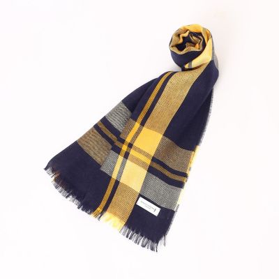スーパーファインアルパカシルクチェックストール | MACKINTOSH LONDON