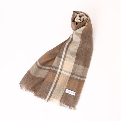 スーパーファインアルパカシルクチェックストール | MACKINTOSH LONDON