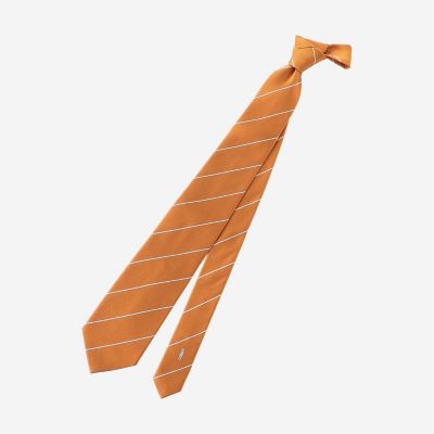 ＜MACKINTOSH LONDON (Men)＞ダンディマンワンポイント刺繍ピンストライプ柄レップネクタイ