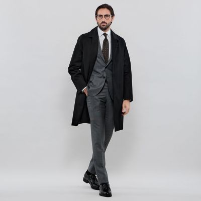 【美品】MACKINTOSH ギャバジンステンカラー　定価10万円 LEON掲載】【DUNFORD】ギャバジンステンカラーコート