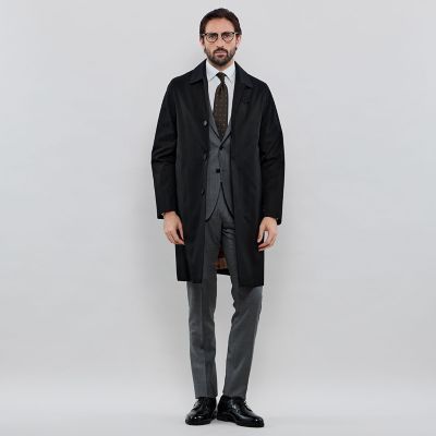 マッキントッシュ DUNOON ML リバーシブルギャバジンステンカラーコート LEON掲載】【DUNFORD】ギャバジンステンカラーコート