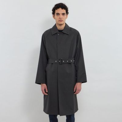 マッキントッシュ ウールヘリンボーン ベルテッドステンカラーコート 40 L ウールベンタイルベルテッドコート | MACKINTOSH LONDON (Men