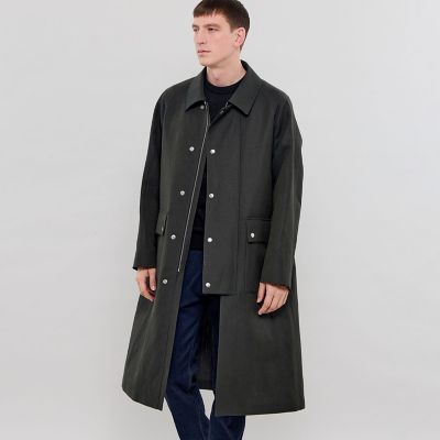 DORMEUIL／ドーメル】ウールリネンハンティングコート
