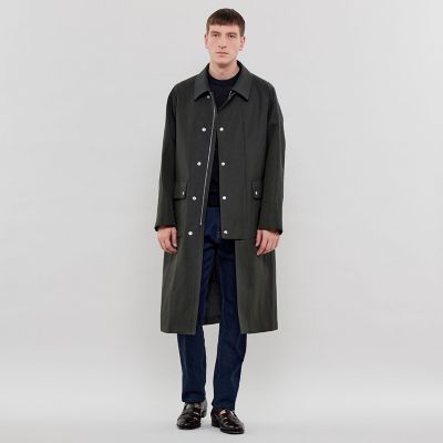 DORMEUIL／ドーメル】ウールリネンハンティングコート