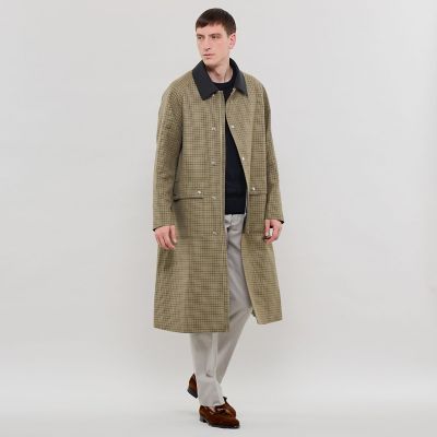 DORMEUIL／ドーメル】ウールリネンハンティングコート