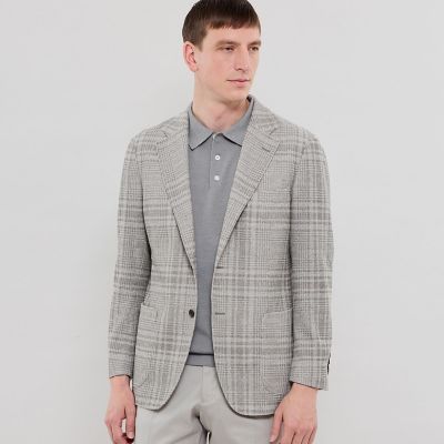 試着のみ！LANIFICIO ROMAチェック柄 ジャケット FLEX JERSEY】【LANIFICIO ROMA