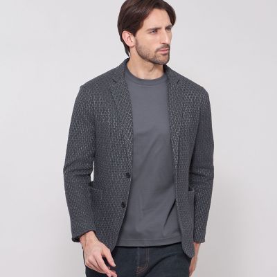 MACKINTOSH LONDON グレー ニットジャケット Lサイズ アンコン ハニカムニットジャケット | MACKINTOSH LONDON (Men