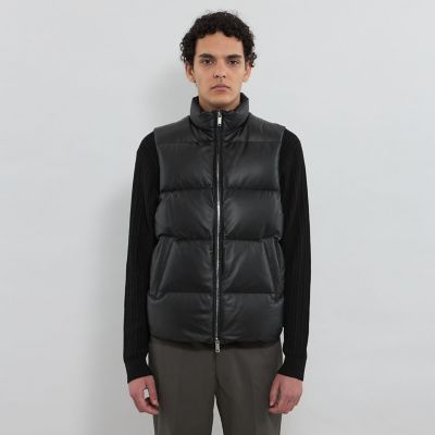 【新品、未使用】激レア‼️MACKINTOSH ダウンベスト 38 ブラウン シープレザー ダウンベスト | MACKINTOSH LONDON (Men
