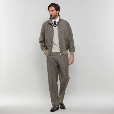 【超美品】TheCLASIK ハリントンジャケットdormeuil wool46 DORMEUIL／ドーメル】【SUPER LITE TONIK