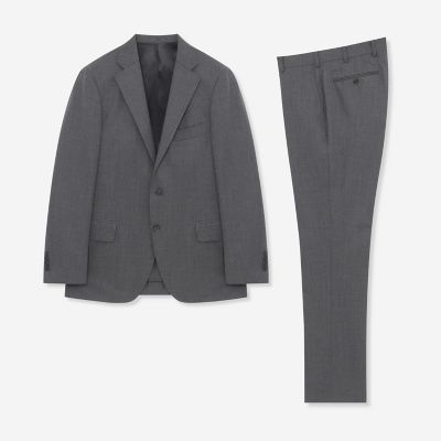 ＜MACKINTOSH LONDON (Men)＞【ＮＥＷ　ＢＲＩＤＧＥ】【山栄毛織】ウールギャバジンメランジ無地スーツ