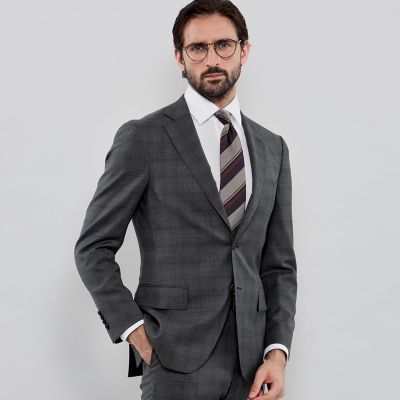 ＜MACKINTOSH LONDON (Men)＞【ＮＥＷ　ＢＲＩＤＧＥ】【ＬｏｒｏＰｉａｎａ　Ｆａｂｒｉｃ】チェックスーツ