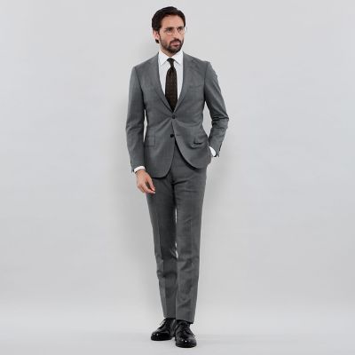 【GIEVES&HAWKES】 GREY WOOL シャークスキン スーツ グレーシャークスキンスーツ(507802554)｜HANKYU MEN'S / 阪急メンズ