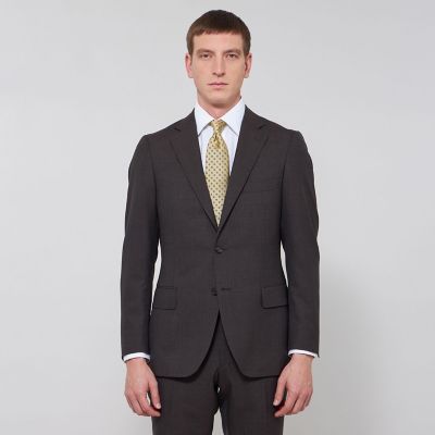 美品 三越 スーツ ヘリンボーン ブラウン 高級生地 MITSUKOSHI NEW BRIDGE】【ZEGNA／ゼニア】グレンチェックスーツ