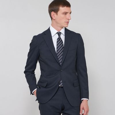 【美品】マッキントッシュロンドン イタリア製生地　セットアップ スーツ ネイビー OX BRIDGE】【ZEGNA/ゼニア】メランジチェックスーツ(スーツ