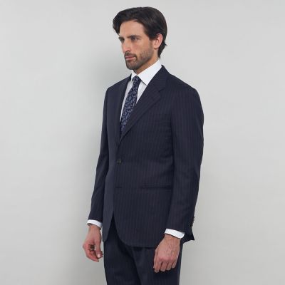ウールシルク チョークストライプスーツ | MACKINTOSH LONDON (Men