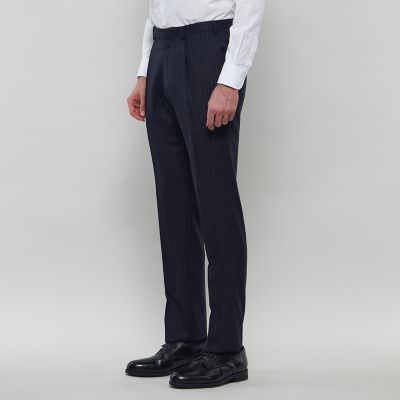 ウールシルク チョークストライプスーツ | MACKINTOSH LONDON (Men