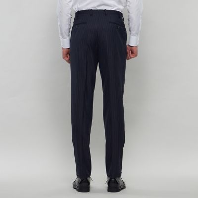 美品 バーバリーロンドン 絹 シルク パンツスーツ ストライプ ウール 40 L ウールシルク チョークストライプスーツ | MACKINTOSH LONDON (Men